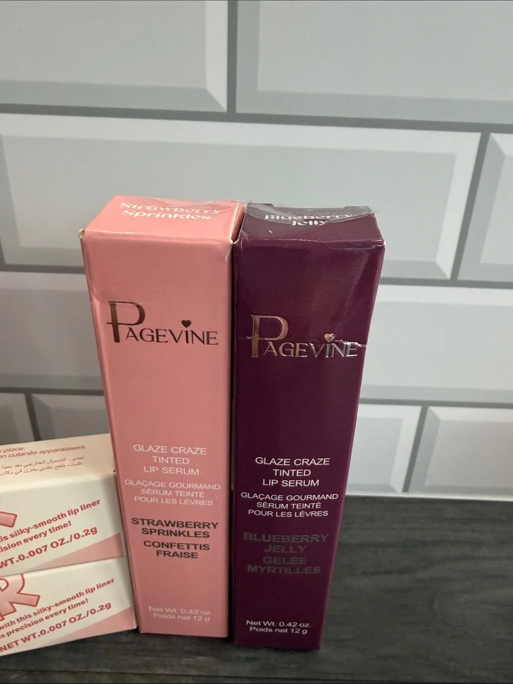 Bold Booster Lip Serum Set - Strawberry & Blueberry Shades (Pink, Purple)